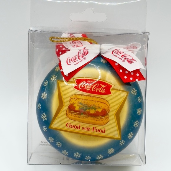 Vintage Coca-Cola Ornament | Good With Food Retro Diner Art | NIB 268941V Rare - Picture 1 of 7